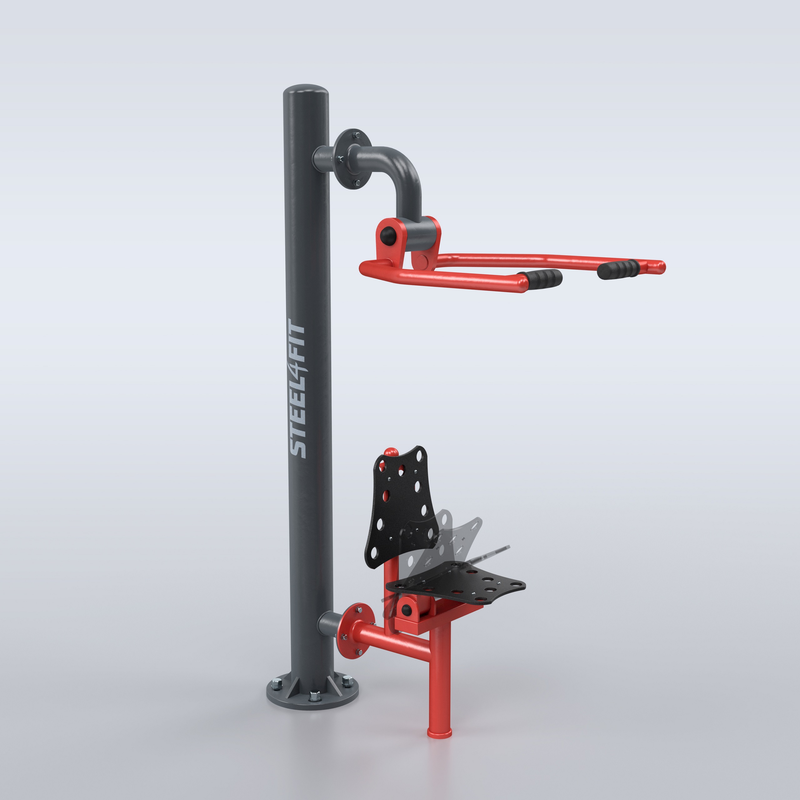 Trazione pull verticale integrativo disabili+ palo Steel4Fit